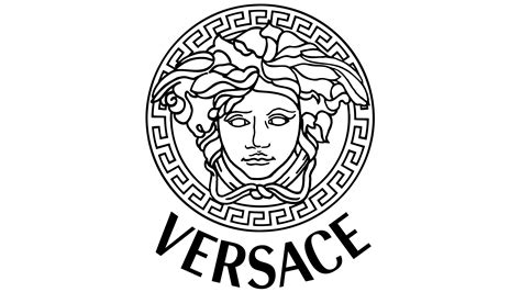 versace black and white logo